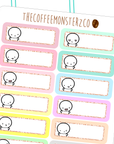 helen's fave emoti glitter labels, TheCoffeeMonsterzCo
