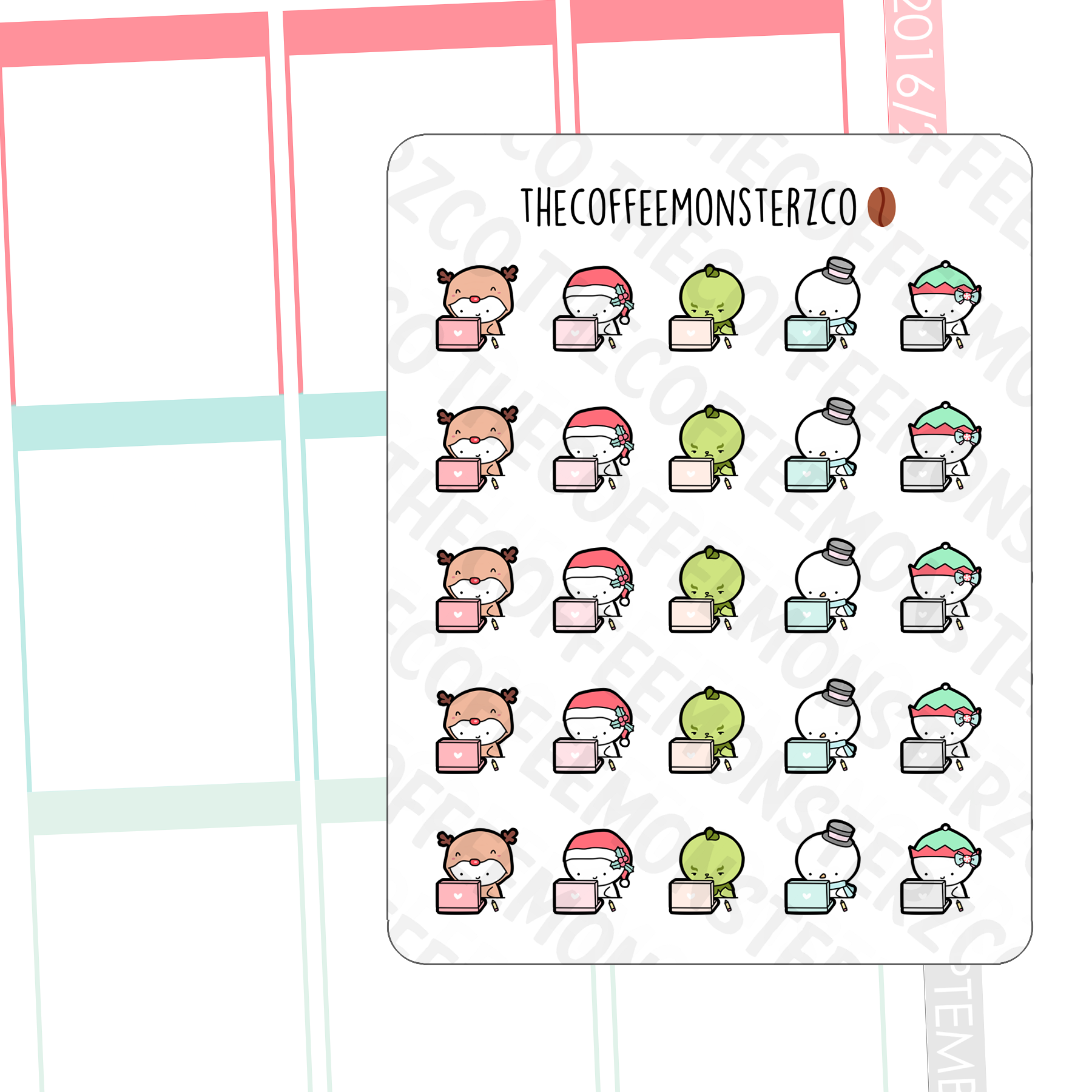 Christmas Working Emotis