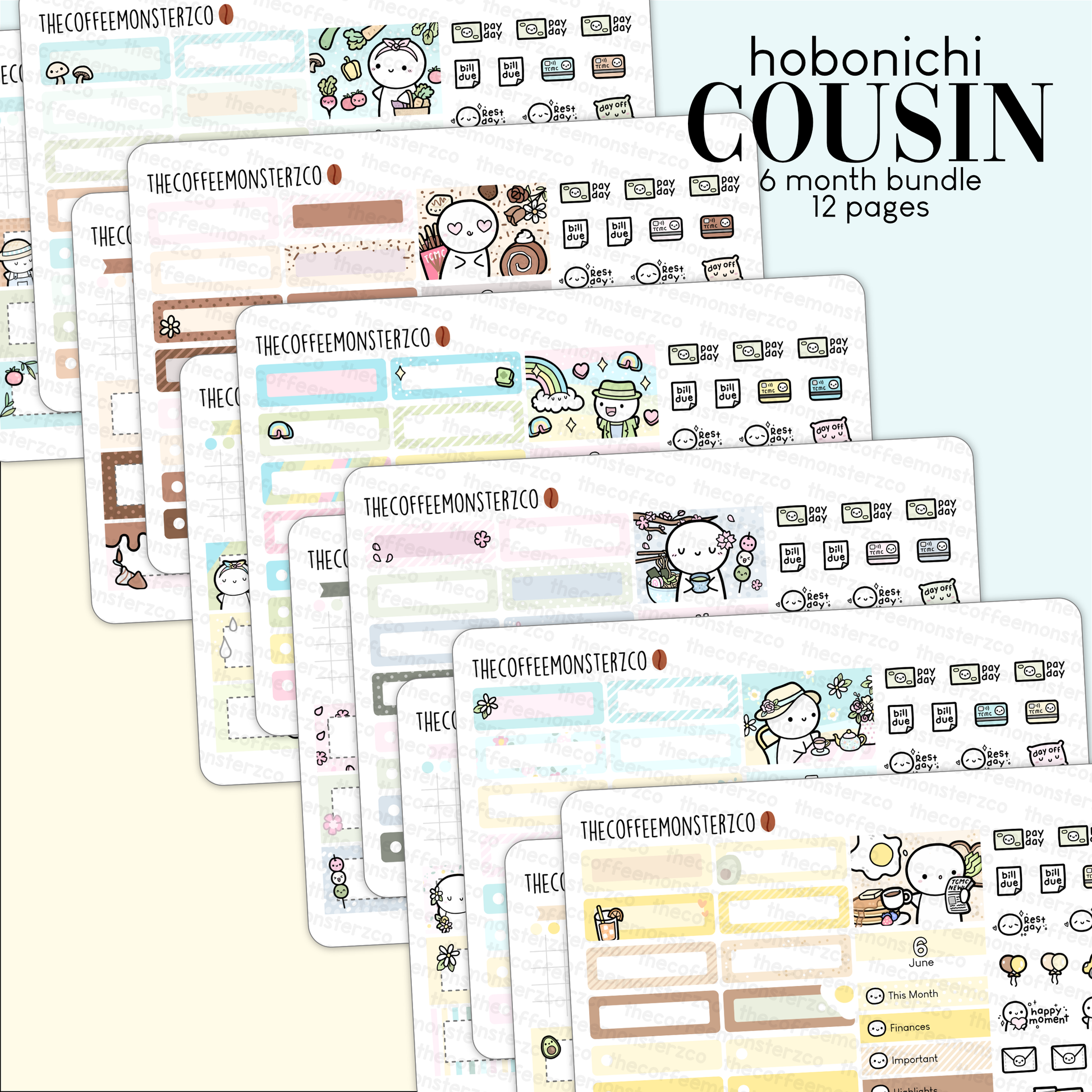 2023 Hobonichi Cousin Monthly Kits - Part 1 (FINAL STOCK)