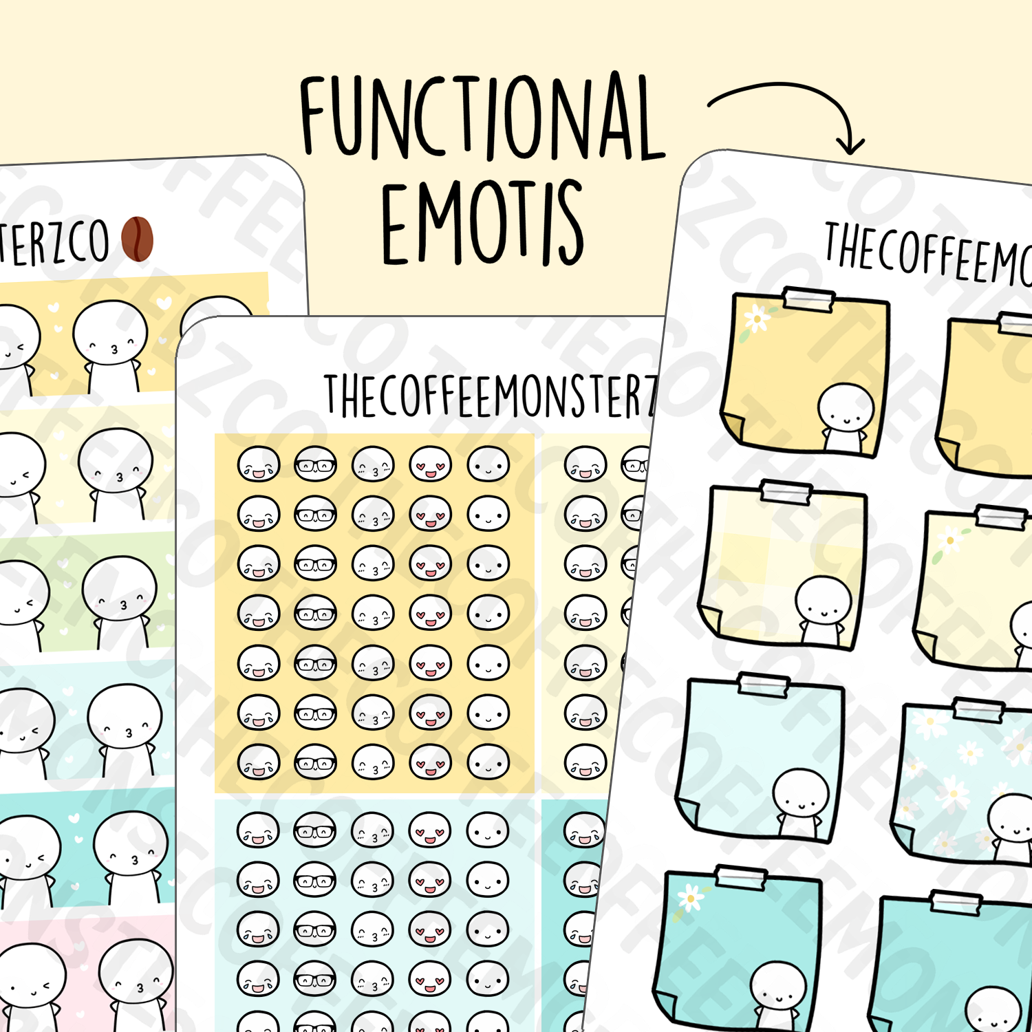 A New Day Functional Emotis - TheCoffeeMonsterzCo