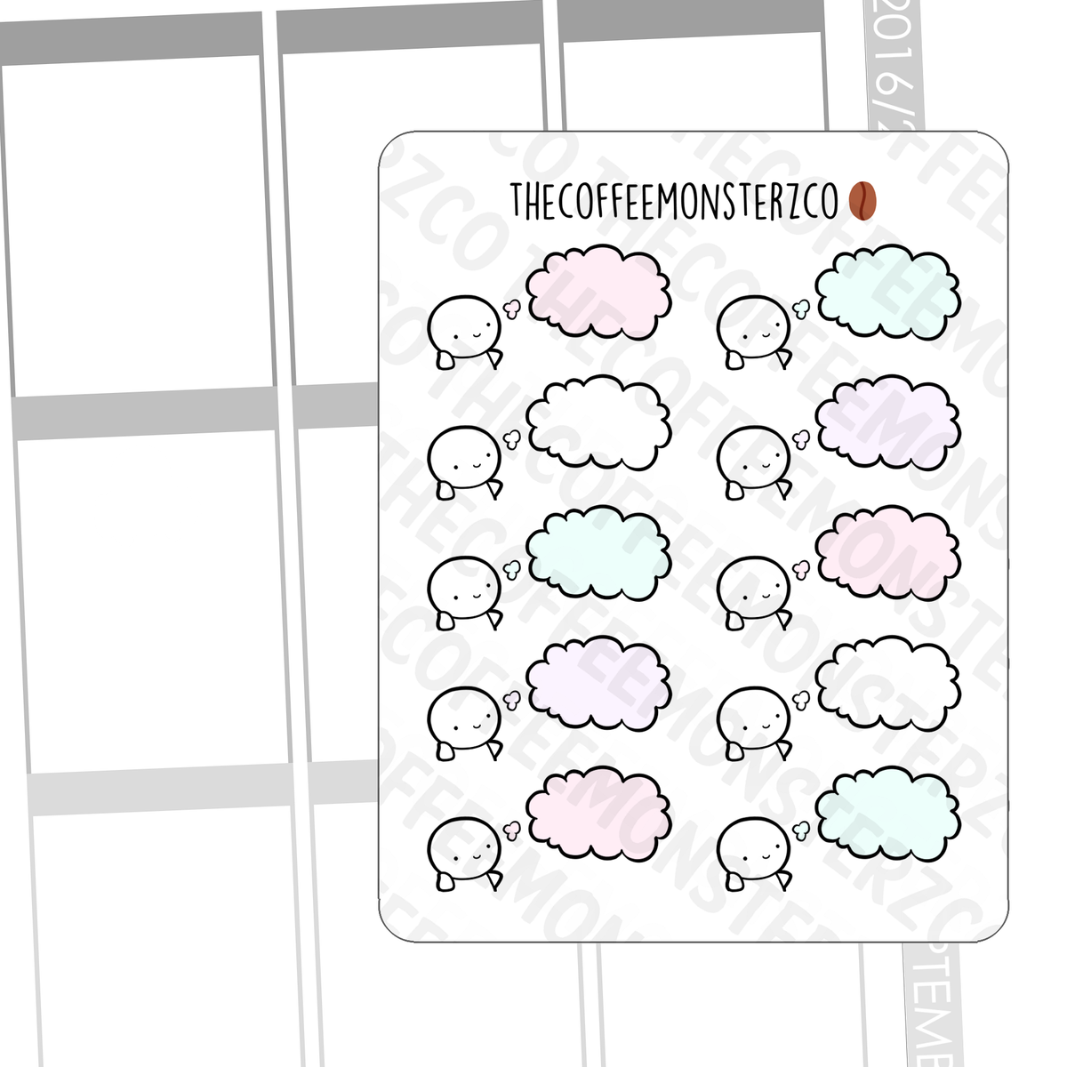 Daydreaming Emotis, TheCoffeeMonsterzCo