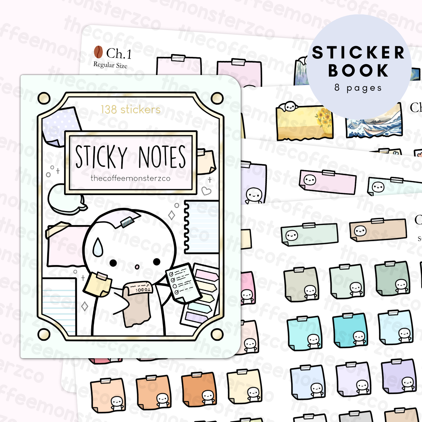 Sticky Notes Emotis Sticker Book (1 PER CUSTOMER)