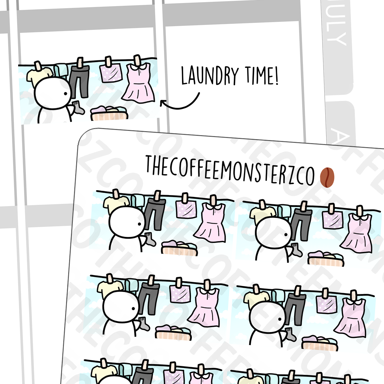 Laundry Line Emotis