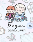 Frozen Emotis Clipart (Digital Files)