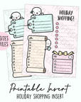 Holiday Shopping Insert Printable (Digital Files)