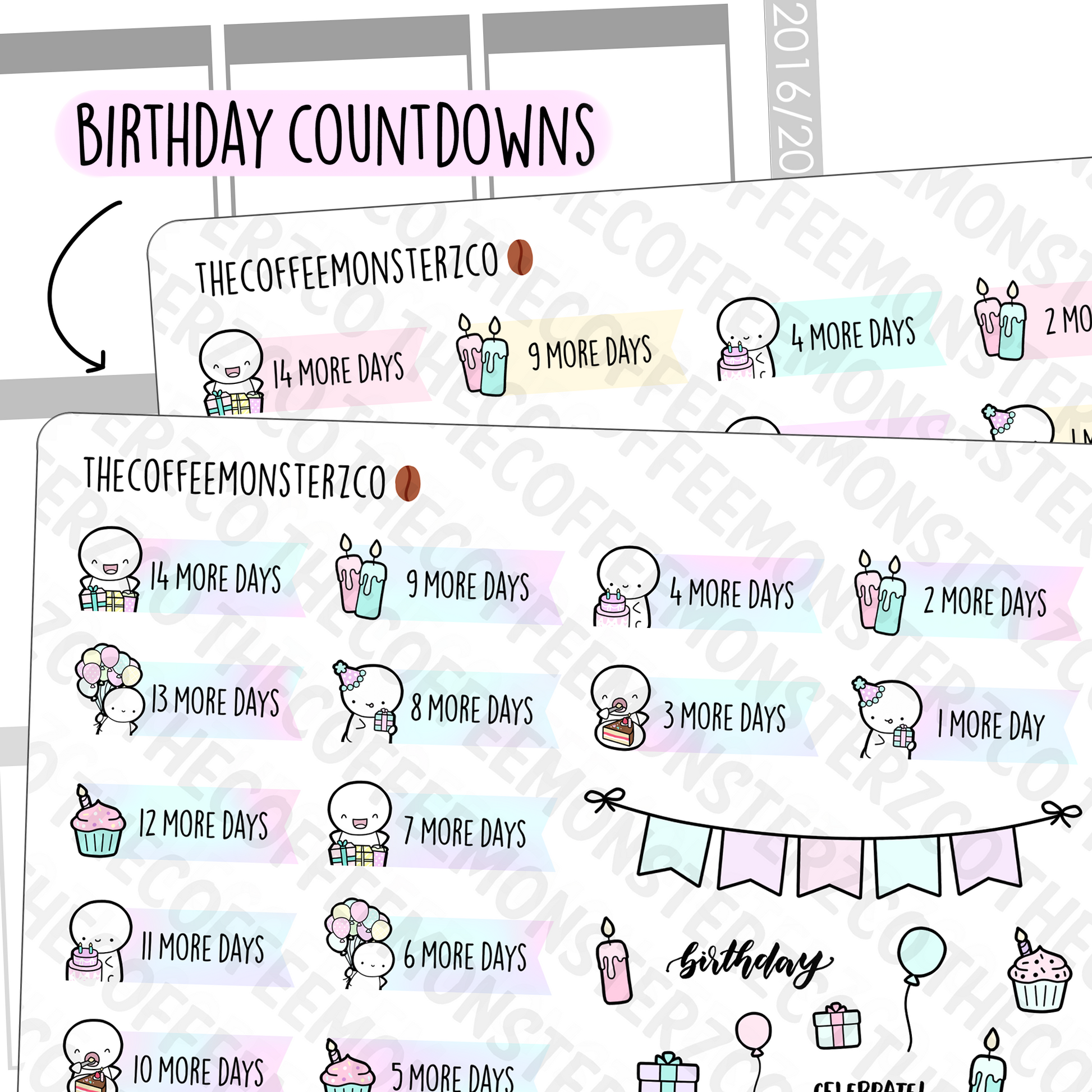 Emoti Birthday Countdowns (FINAL STOCK)