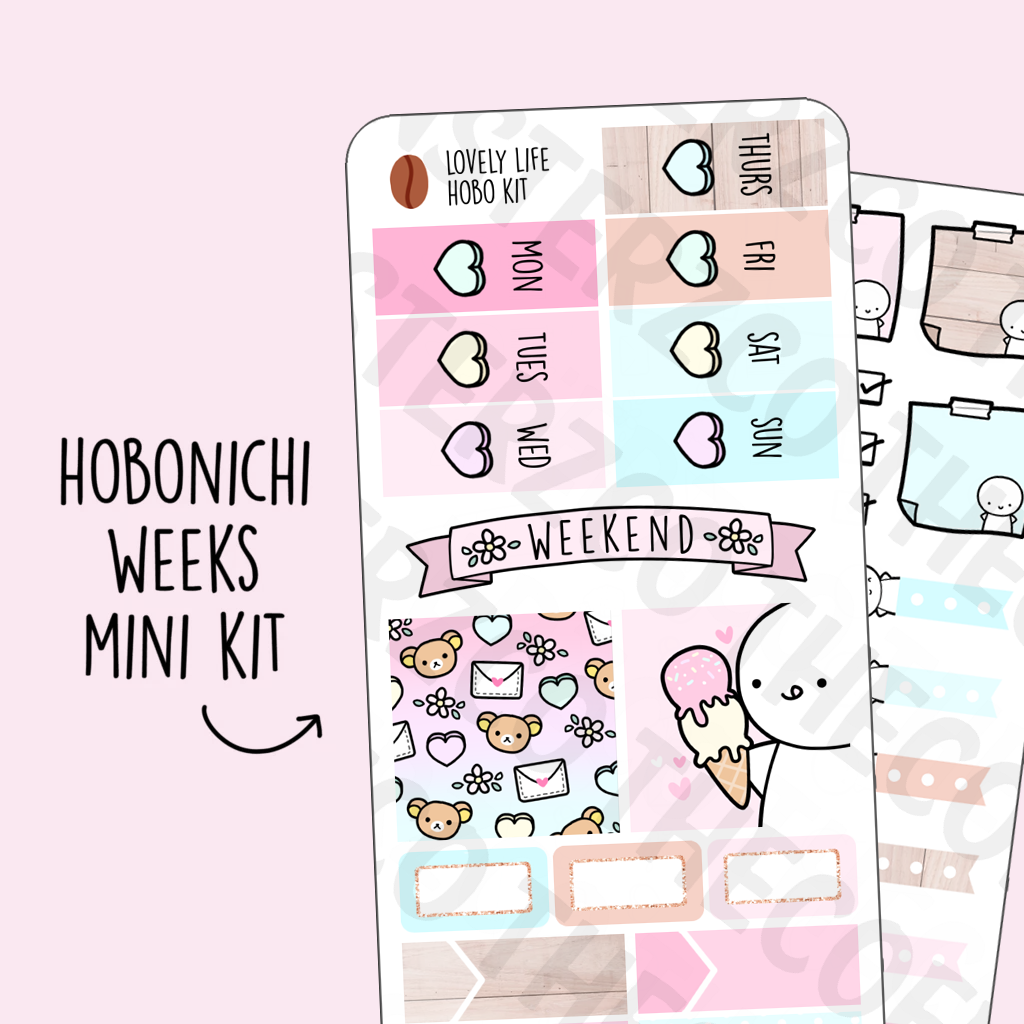 Hobonichi Weeks Date Cover Planner Stickers  PRINTABLE PLANNER STICKE –  Bella Rose Paper Co
