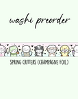 Spring Critters Emoti Washi Tape - 15mm - TheCoffeeMonsterzCo