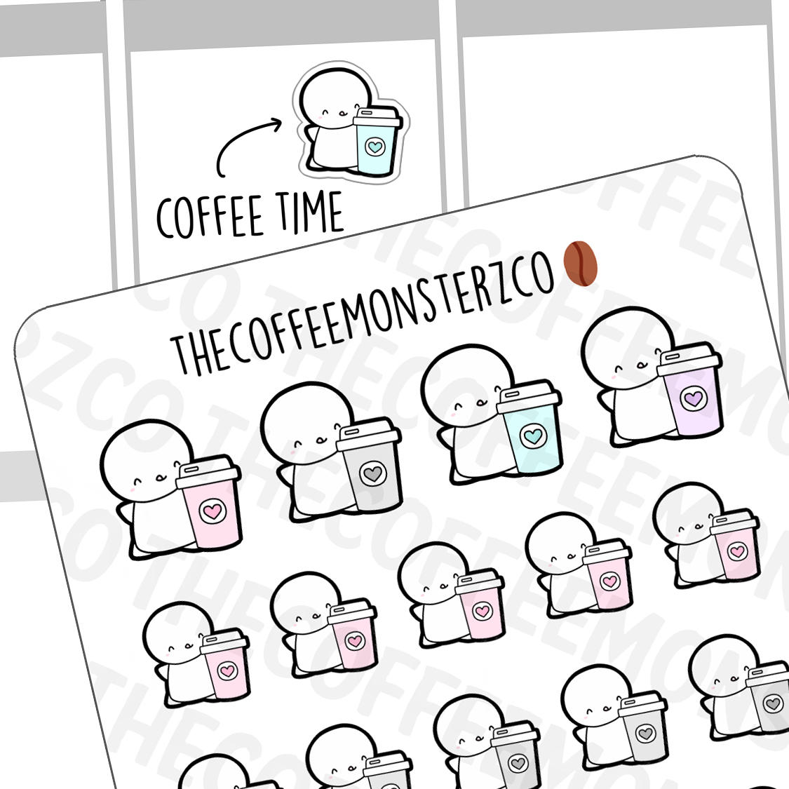 Coffee Cup Emotis, TheCoffeeMonsterzCo