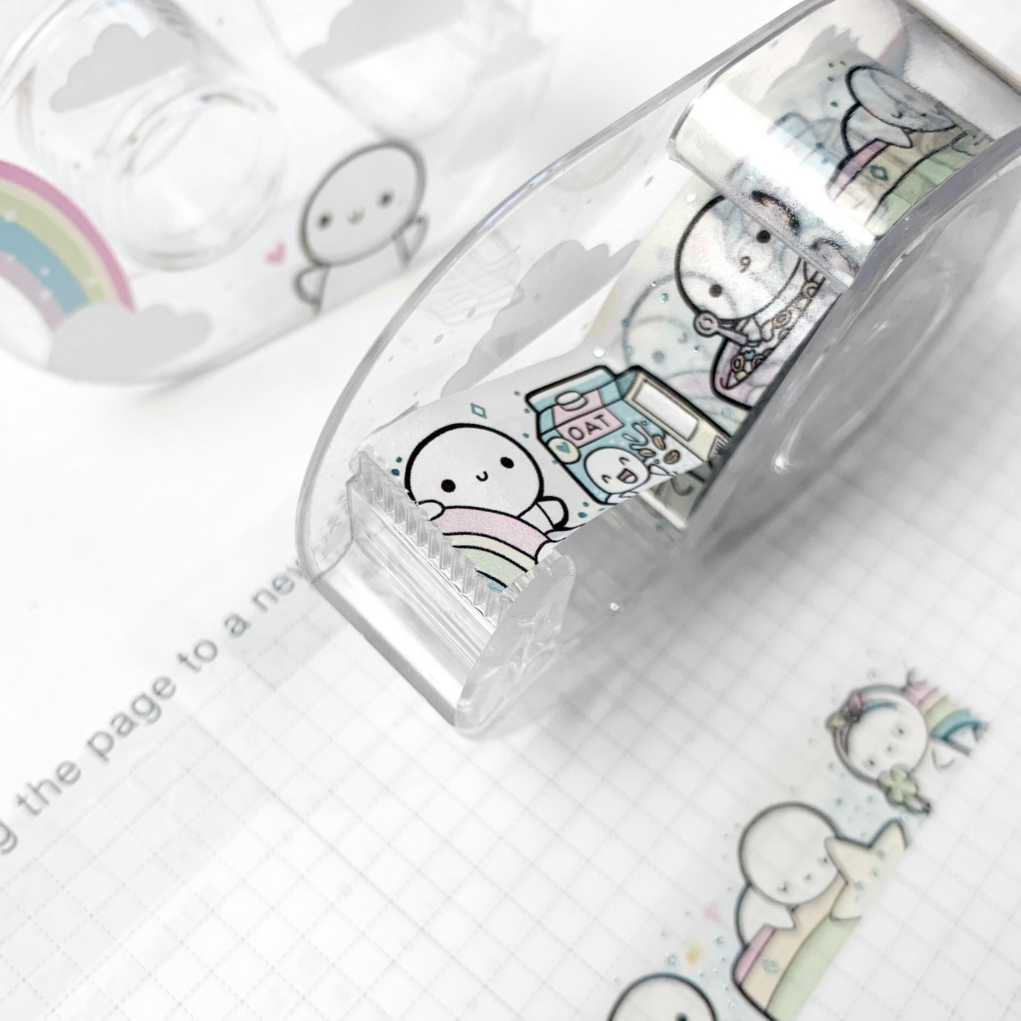 Misfit Rainbow Emoti - Plastic Washi Dispenser (1 per customer)