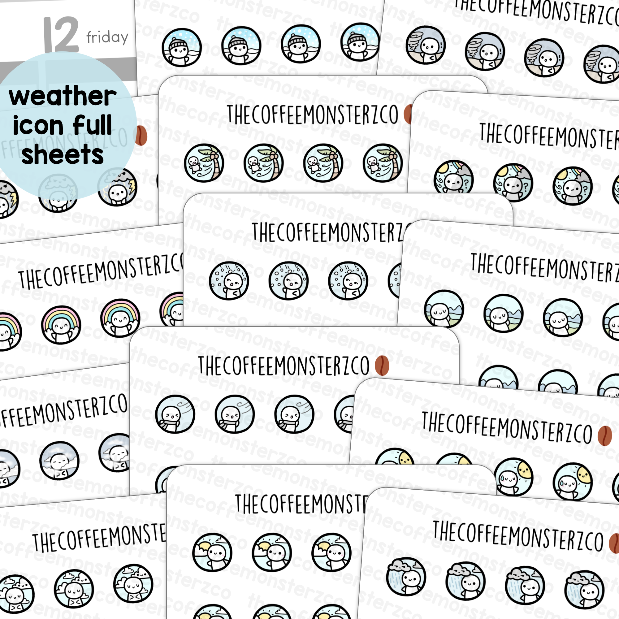 Emoti Weather Icons (Full Sheets)