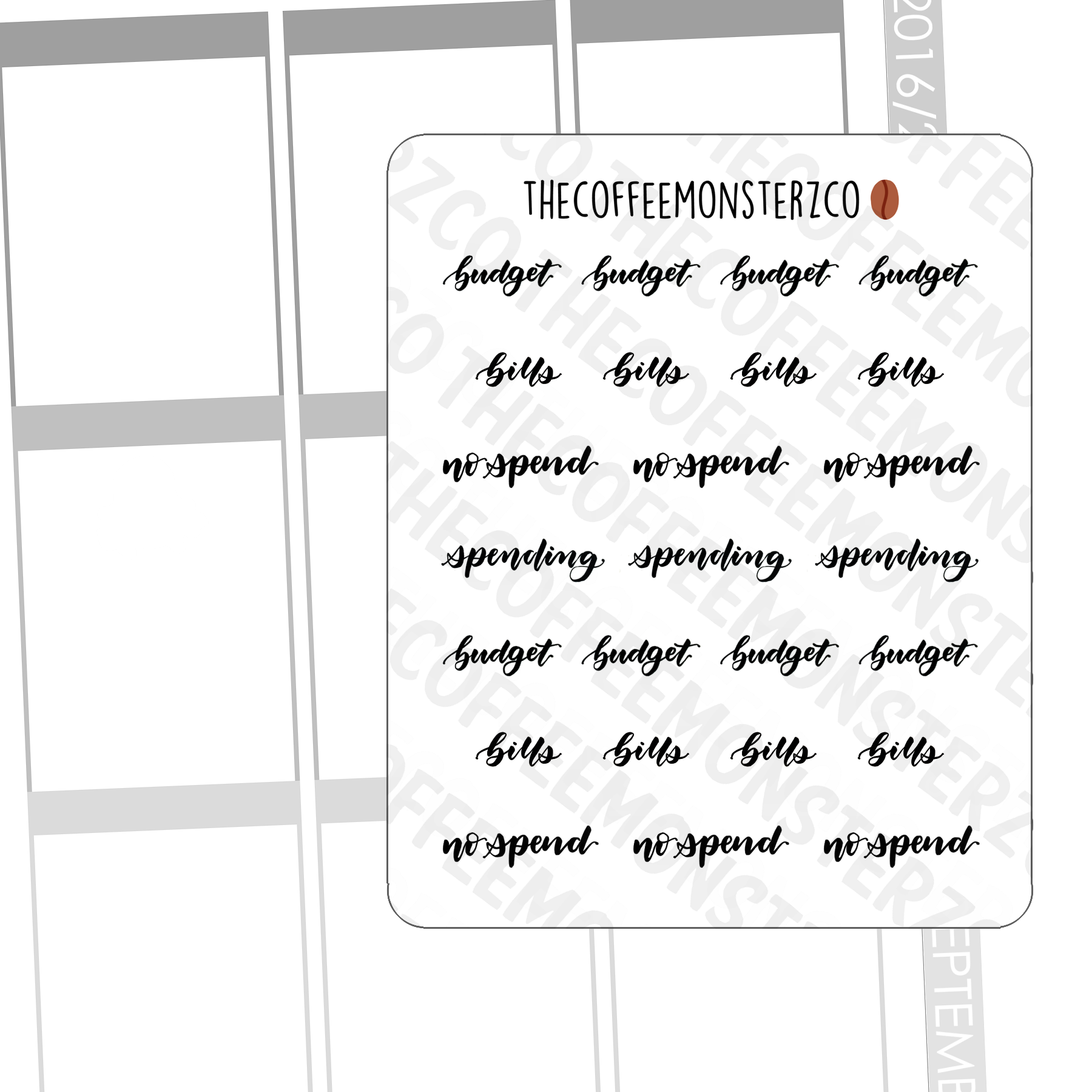 Helen's Lettering: Budget – TheCoffeeMonsterzCo