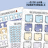 City Life Emoti Functional Stickers - TheCoffeeMonsterzCo