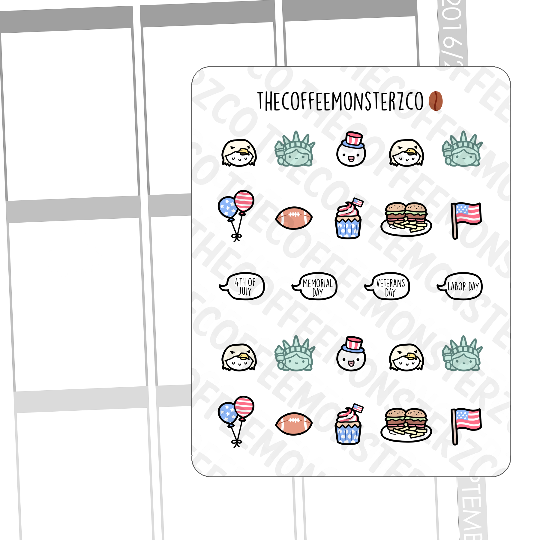 USA Doodles - TheCoffeeMonsterzCo