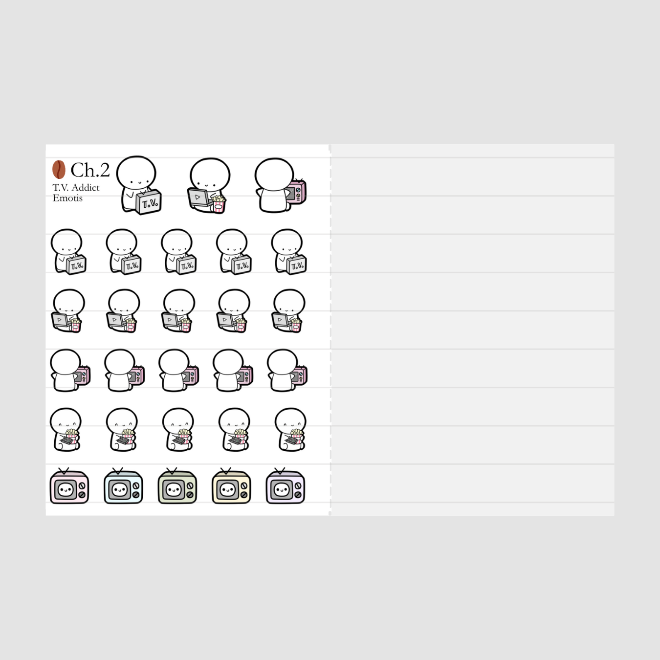 Misfit Essentials Emotis Sticker Book (1 PER CUSTOMER)