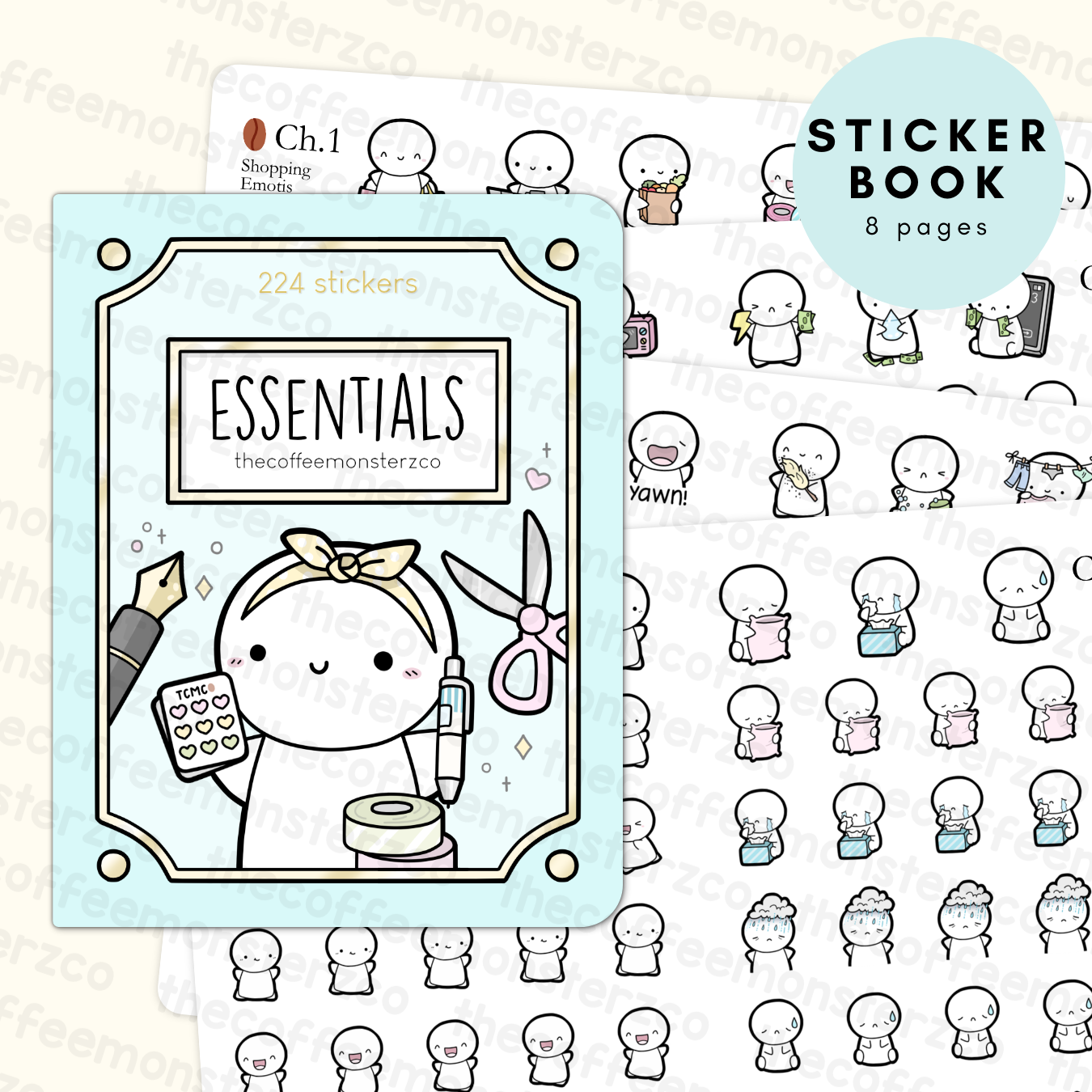 Misfit Essentials Emotis Sticker Book (1 PER CUSTOMER)