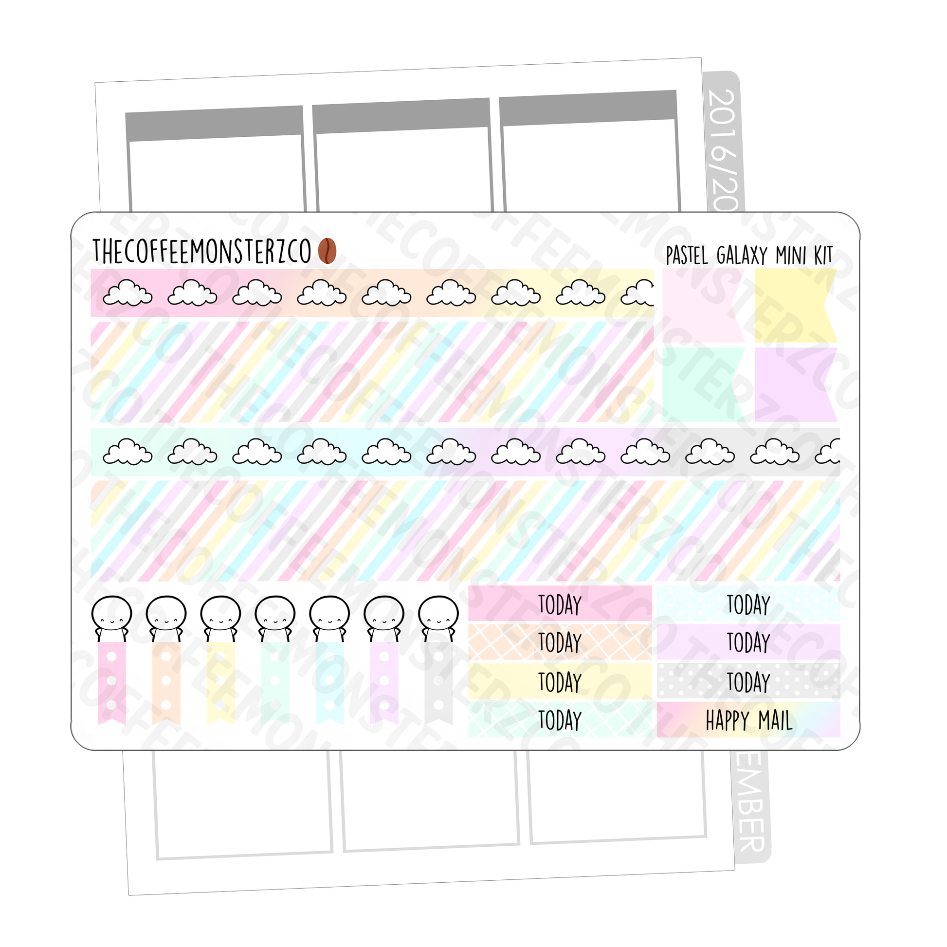 Pastel Galaxy Emoti Mini Kit, TheCoffeeMonsterzCo