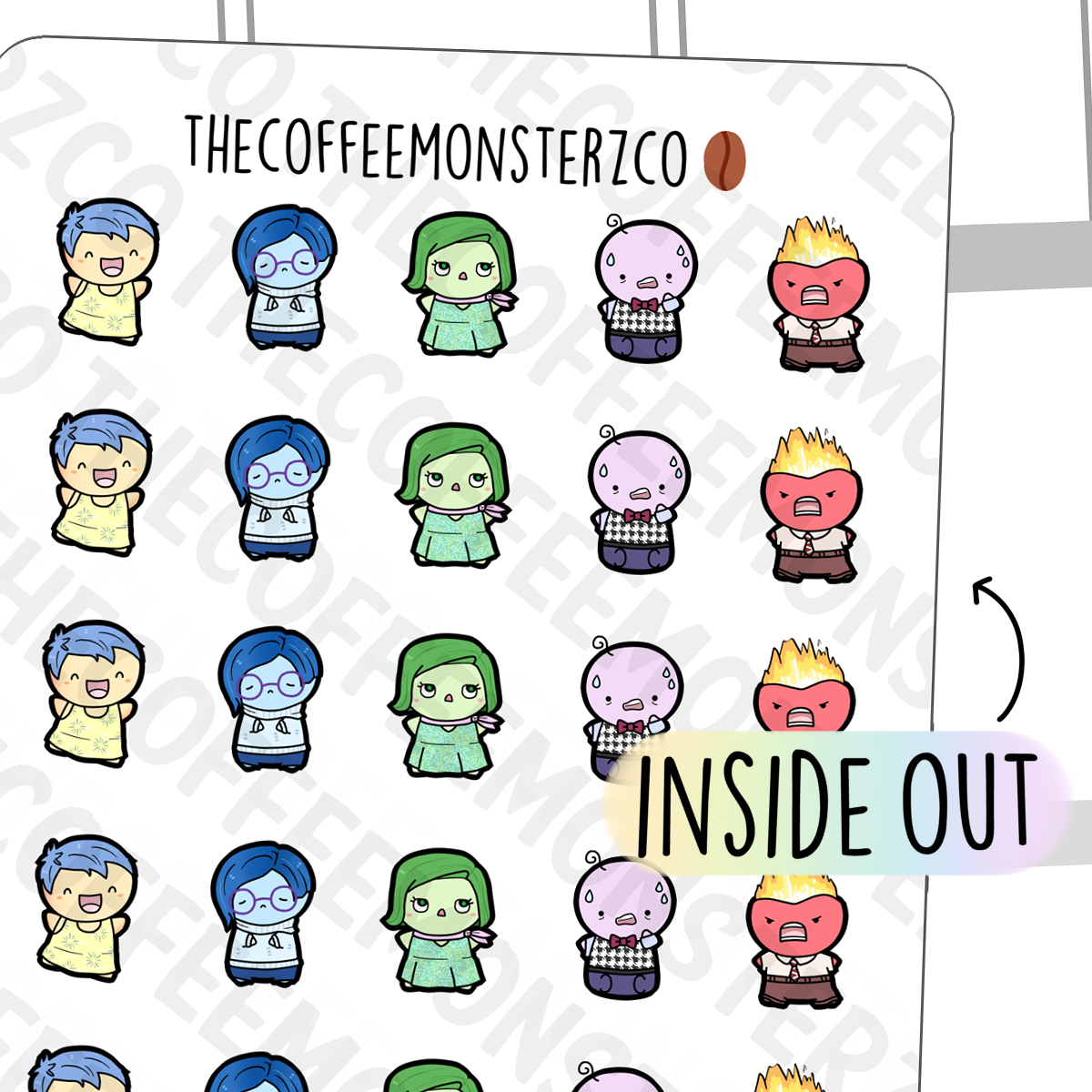 Inside Out Emotis - TheCoffeeMonsterzCo