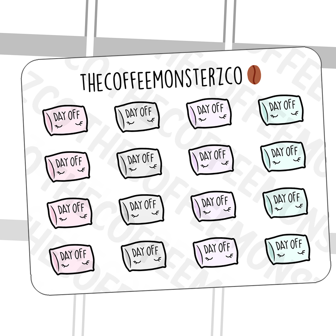 Day Off Pillows, TheCoffeeMonsterzCo
