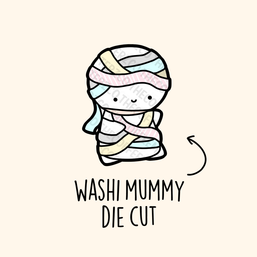 Washi Mummy Die Cut