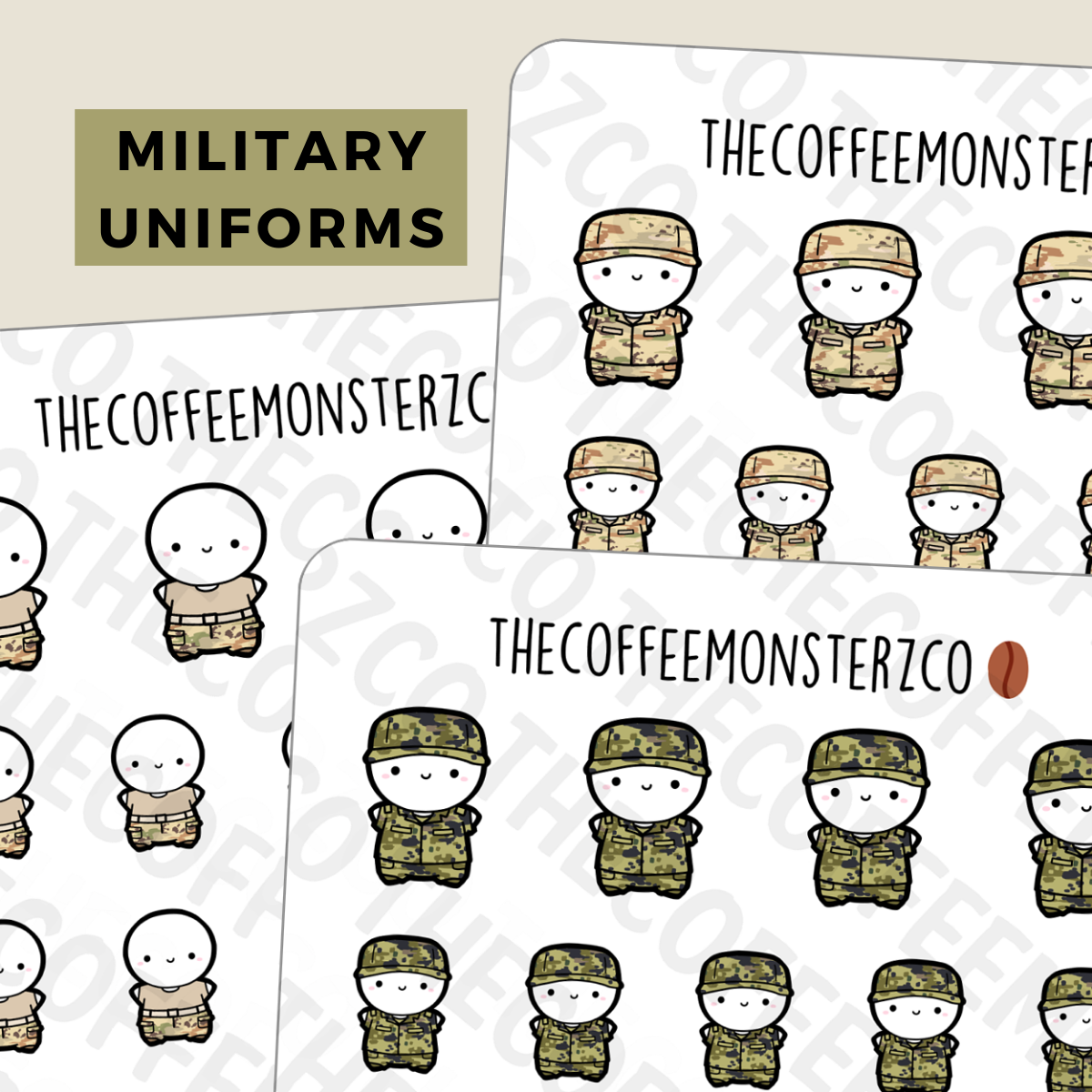 Military Uniform Emotis