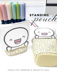 Sunny Yellow Standing Pencil Pouch