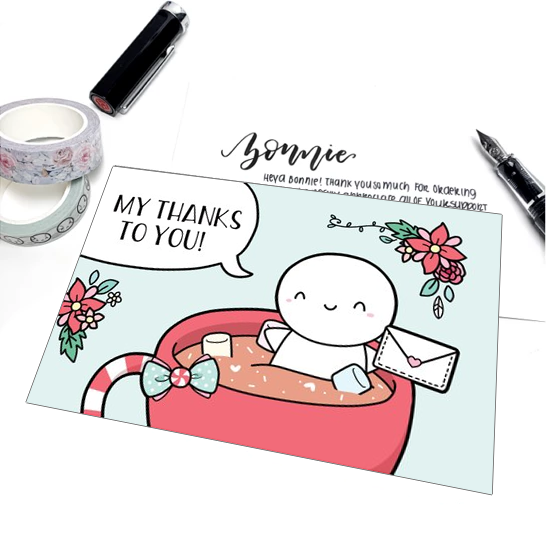 My Thanks to You - Blank Postcard