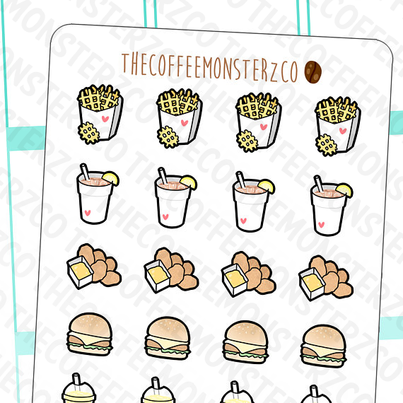 chicken & fries doodles, TheCoffeeMonsterzCo