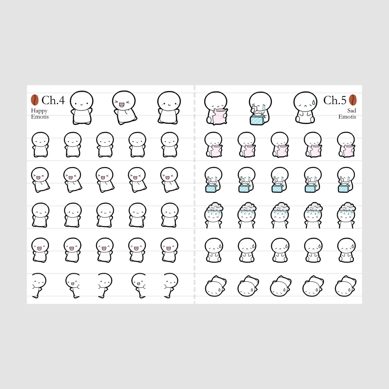 Misfit Essentials Emotis Sticker Book (1 PER CUSTOMER)