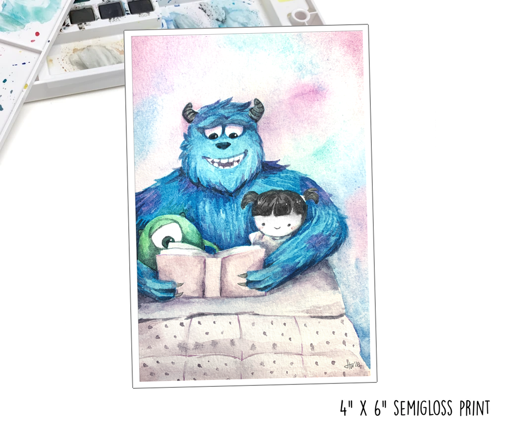 "Boo-time Story" Art Print - TheCoffeeMonsterzCo