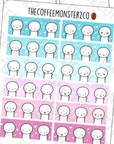 Winter Emoti Washi Strip Stickers