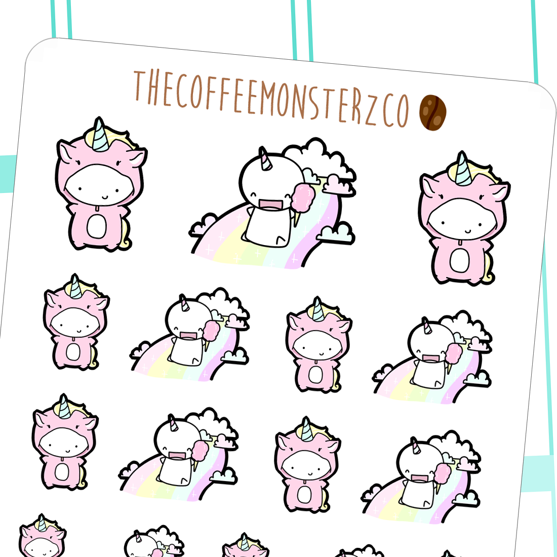 Unicorn Onesie Emotis (FINAL STOCK)