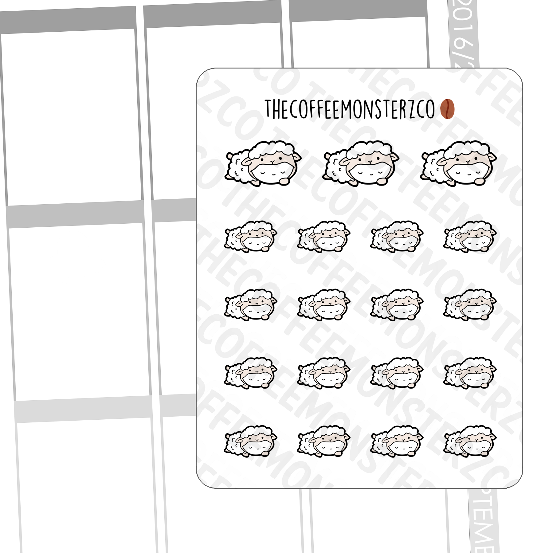 Sleepy Sheep Emoti Onesies - TheCoffeeMonsterzCo