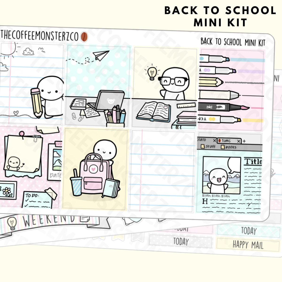Back To School Emoti Mini Kit
