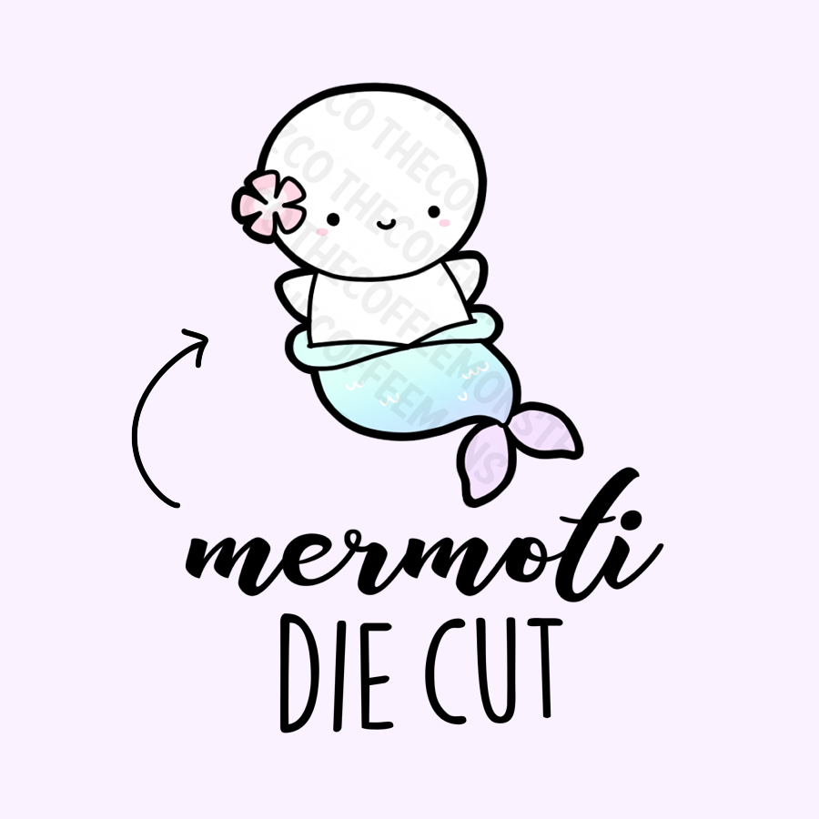 Mermaid Emoti Die Cut (Mermoti), TheCoffeeMonsterzCo