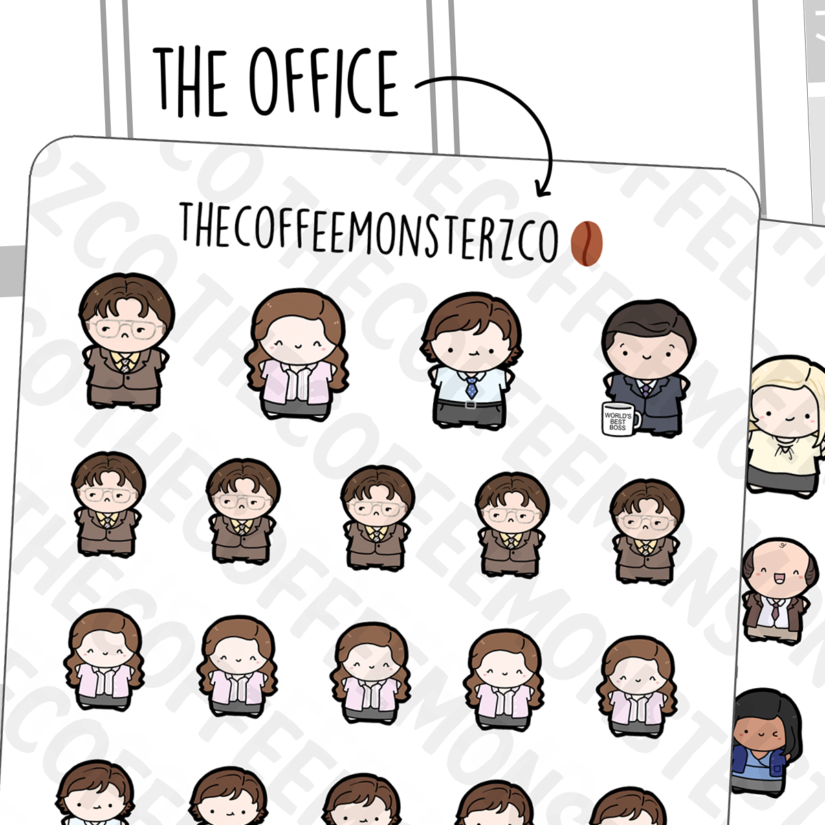 The Office Emotis - TheCoffeeMonsterzCo