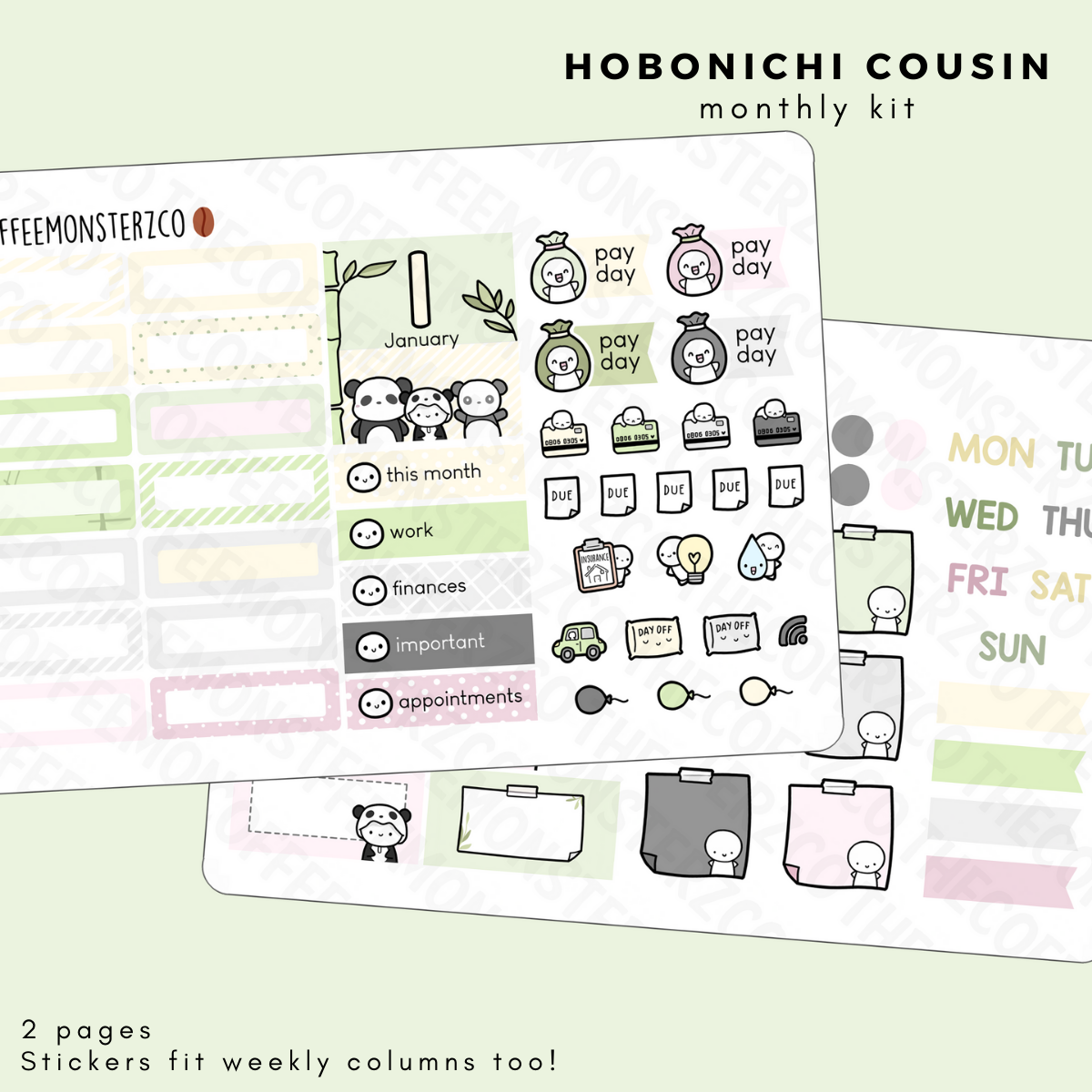 2022 Hobonichi Cousin Monthly Kits (first half)