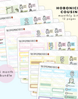 2022 Hobonichi Cousin Monthly Kits (first half)