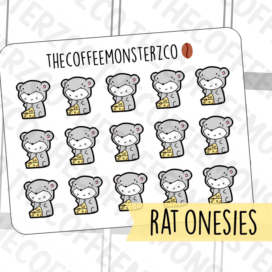 Rat Onesie Emotis, TheCoffeeMonsterzCo