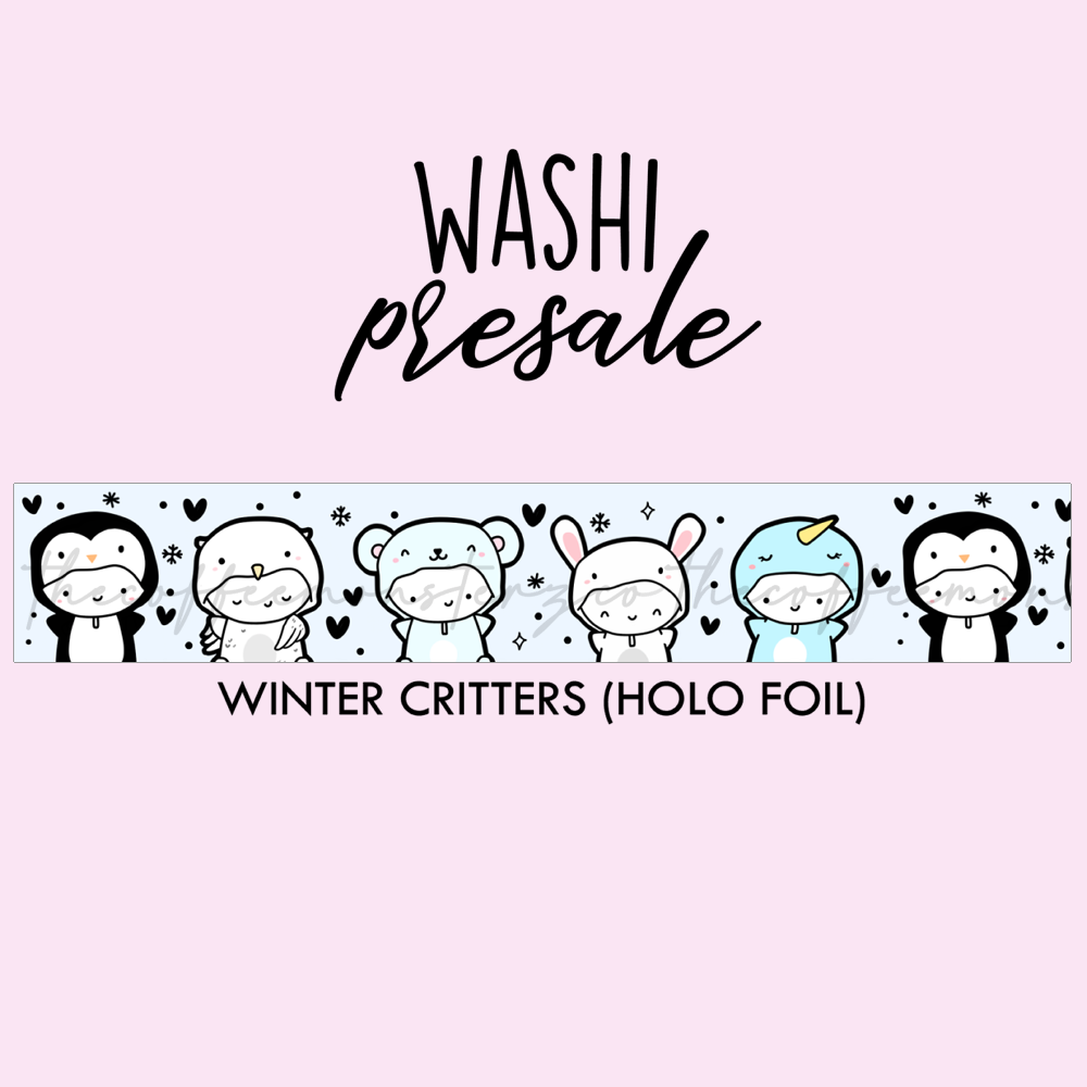 Winter Critters Washi Tape - 15mm