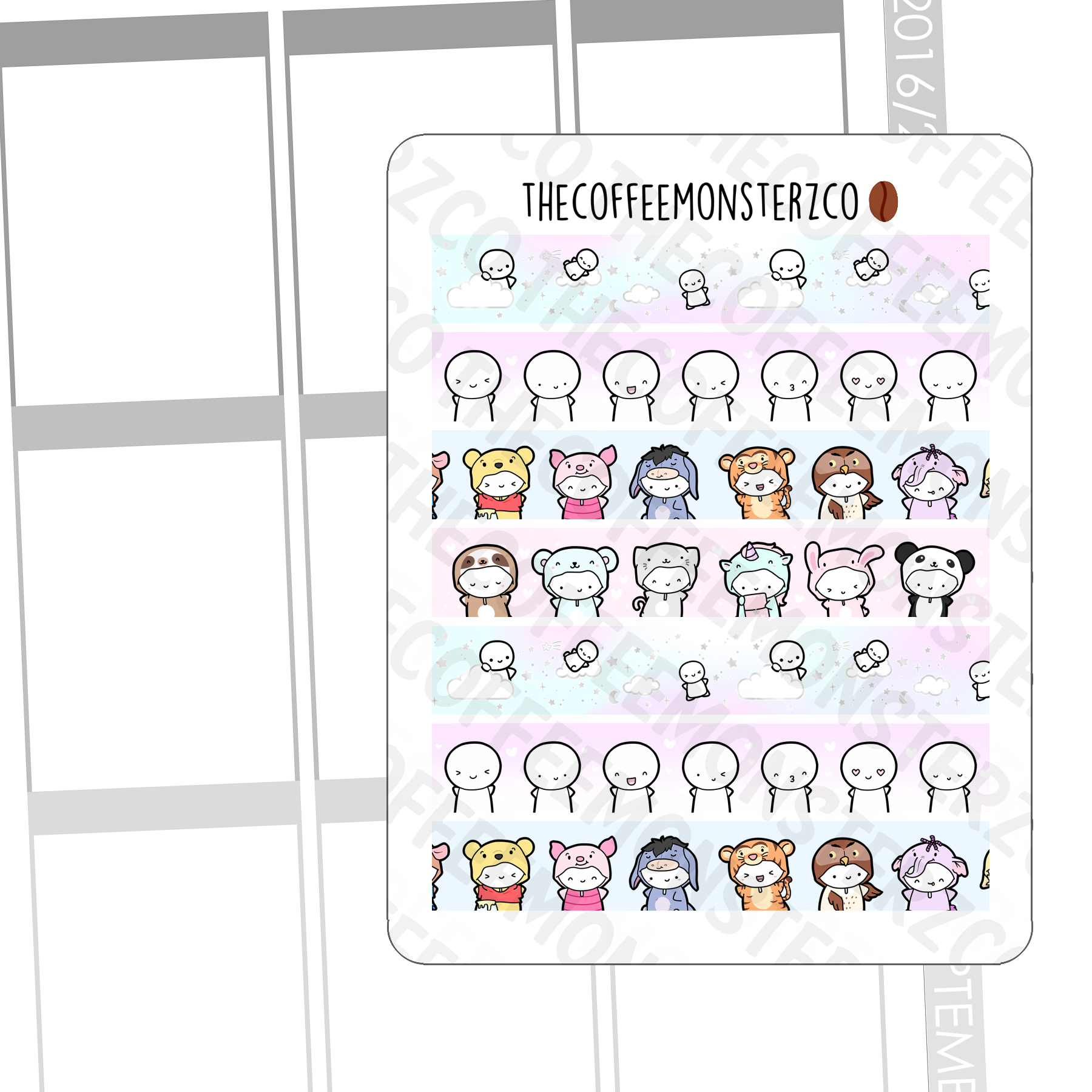 Non-presale Washi Strip Stickers, TheCoffeeMonsterzCo