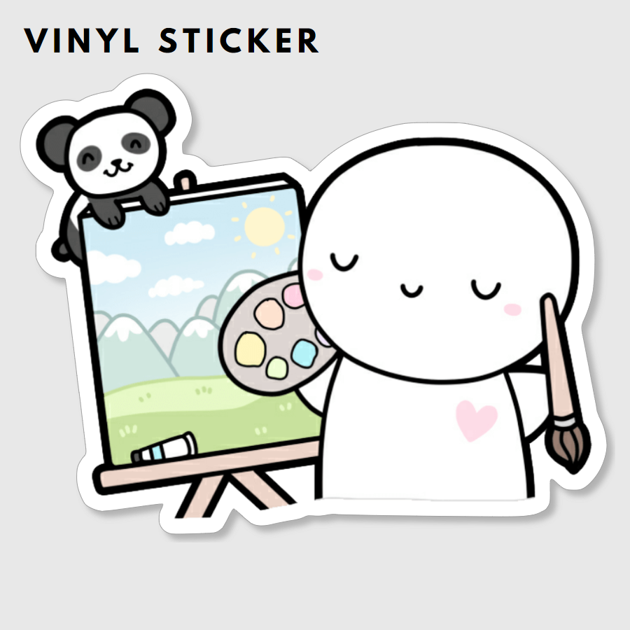 Paint With Me Vinyl Sticker - TheCoffeeMonsterzCo