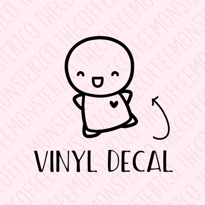 Happy Emoti Vinyl Decal(limited), TheCoffeeMonsterzCo