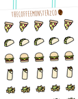 fast food doodles, TheCoffeeMonsterzCo