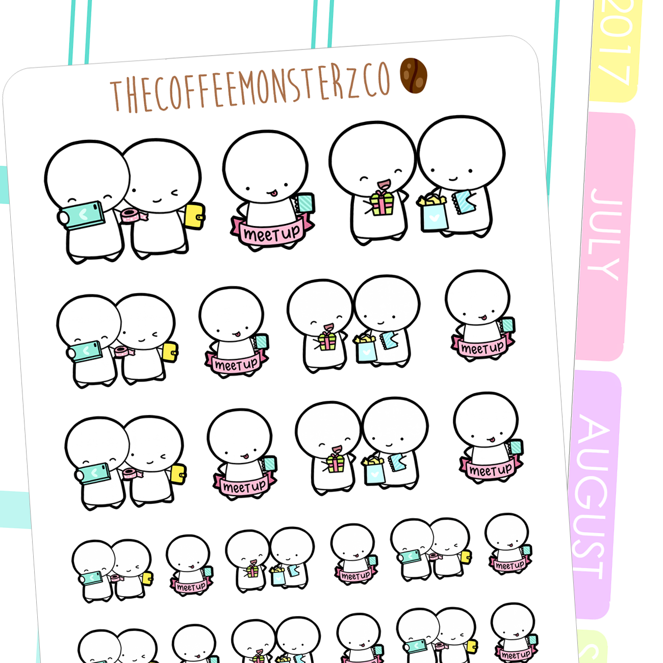 planner meetup emotis, TheCoffeeMonsterzCo