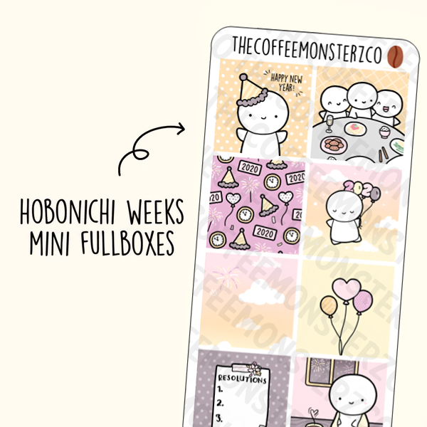 New Years Hobonichi Weeks Mini Fullboxes