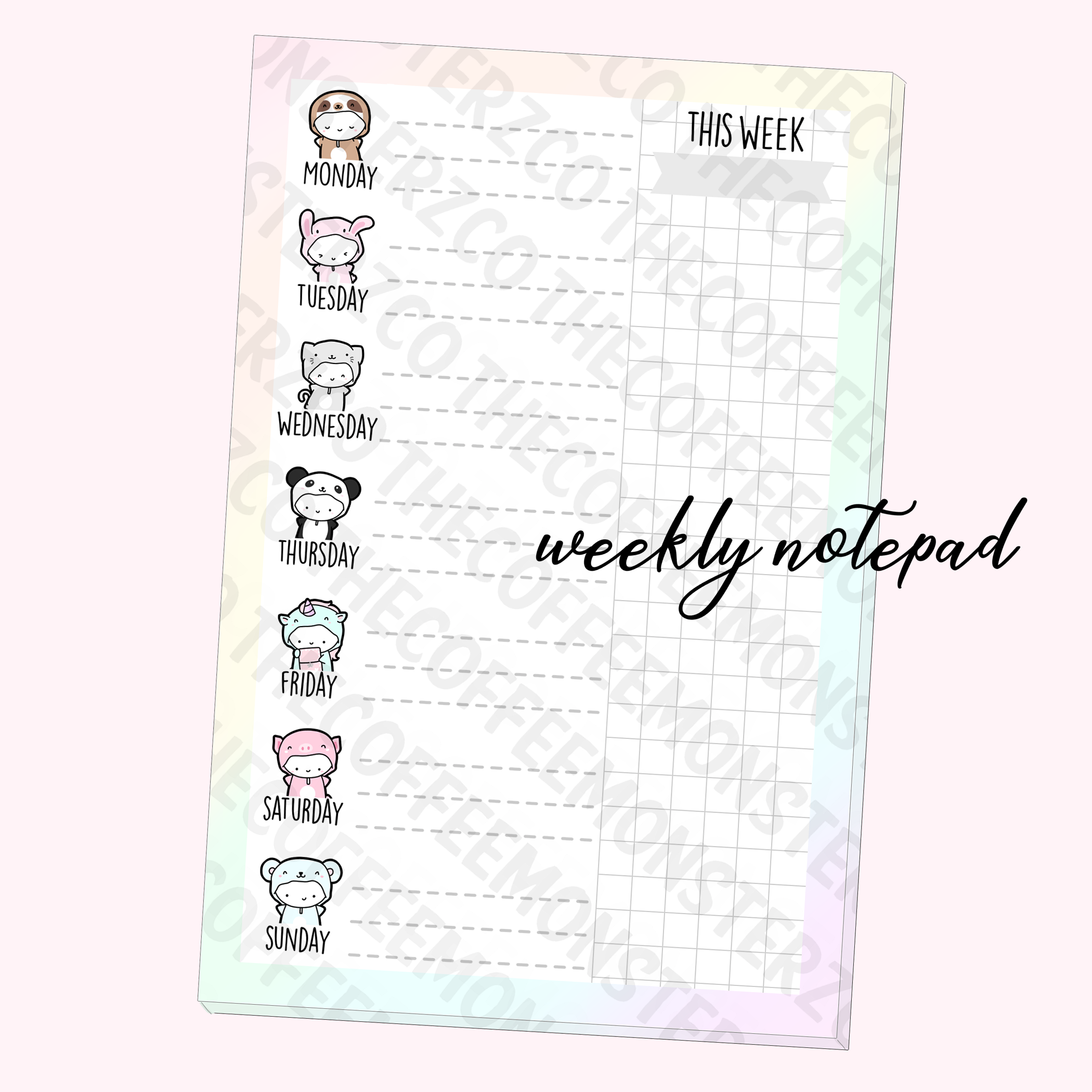 Onesie Weekly Notepad