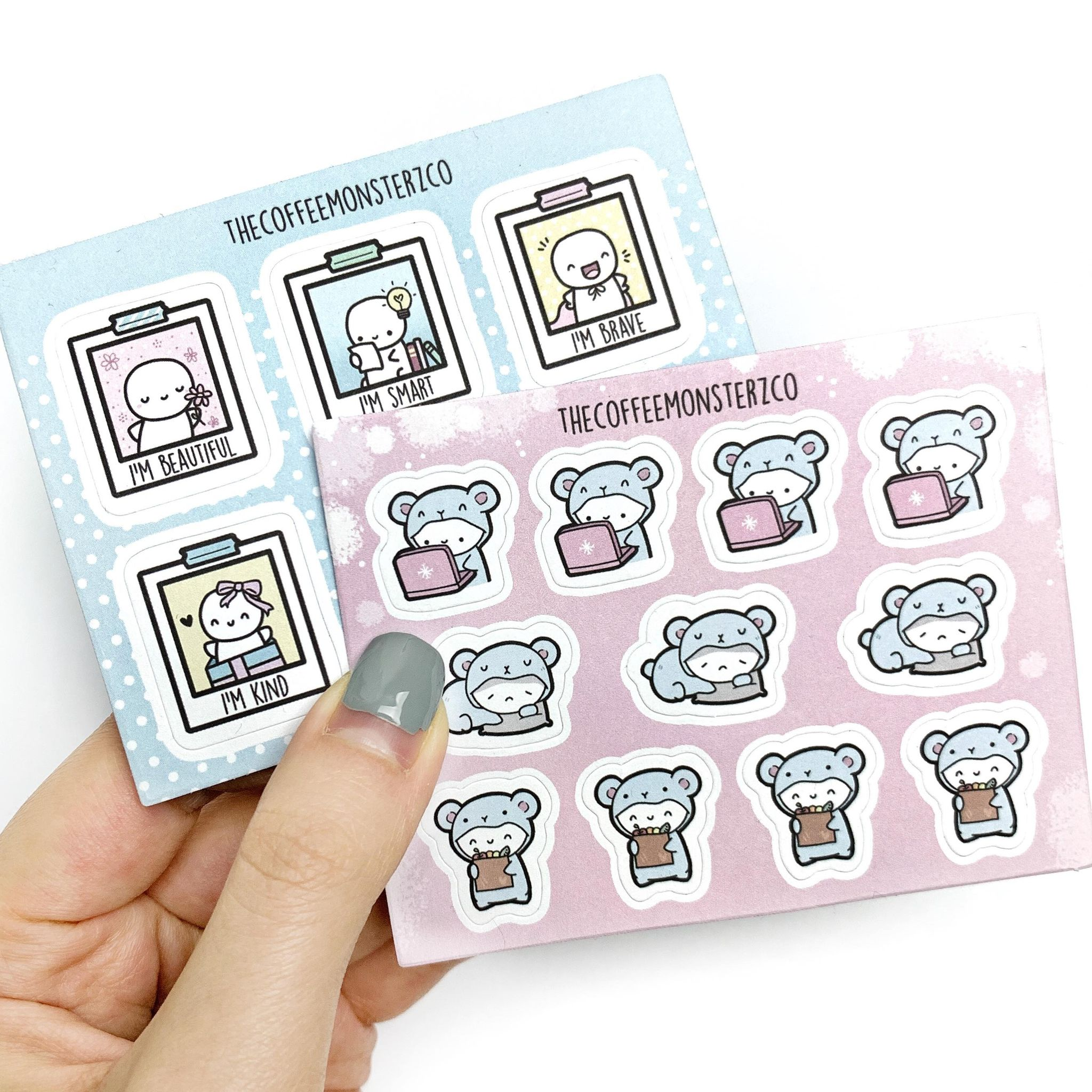 OVERSTOCK Mini Sticker Sheet Pack (1 SET PER PERSON) - TheCoffeeMonsterzCo