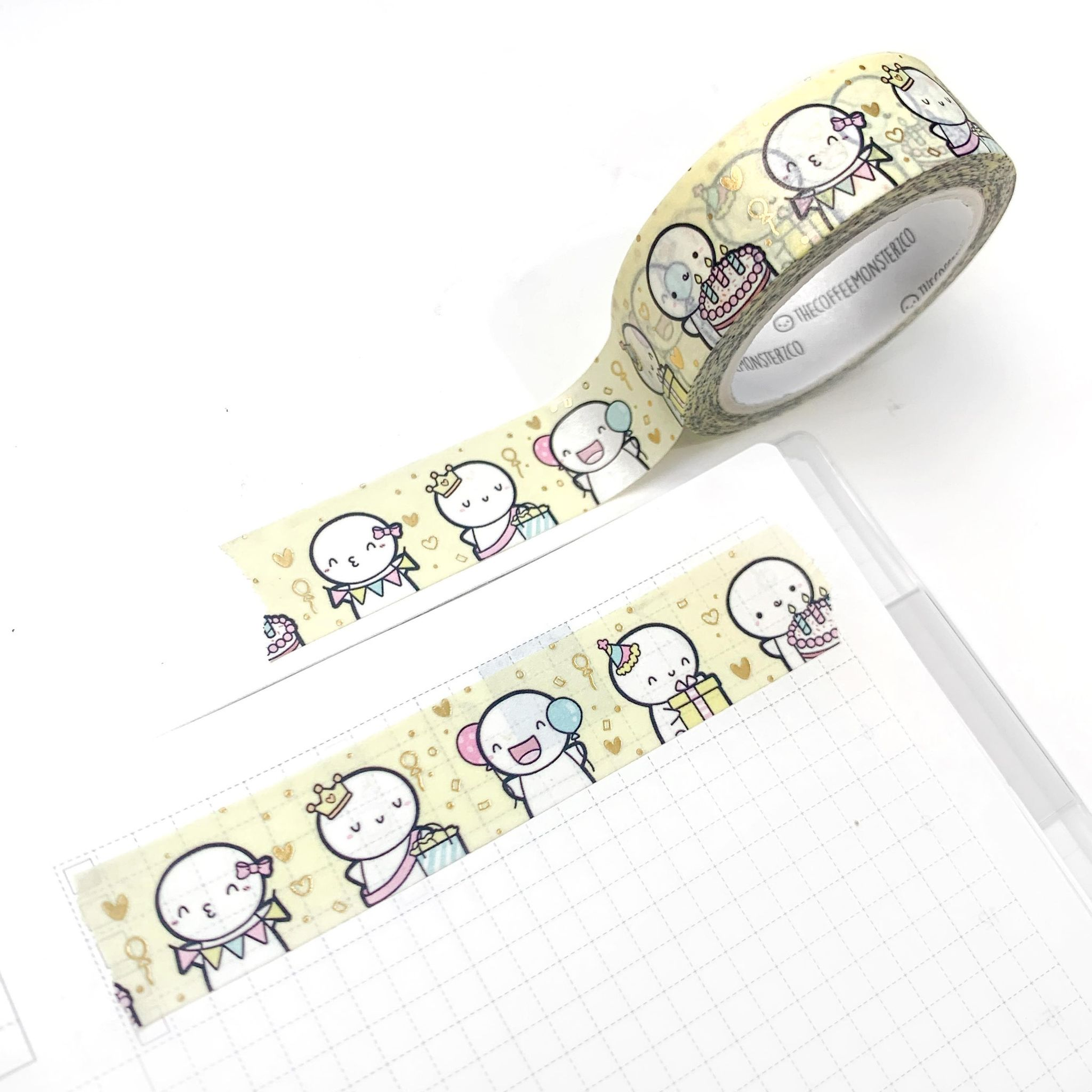 Birthday Bash Emotis Washi Tape - 15mm