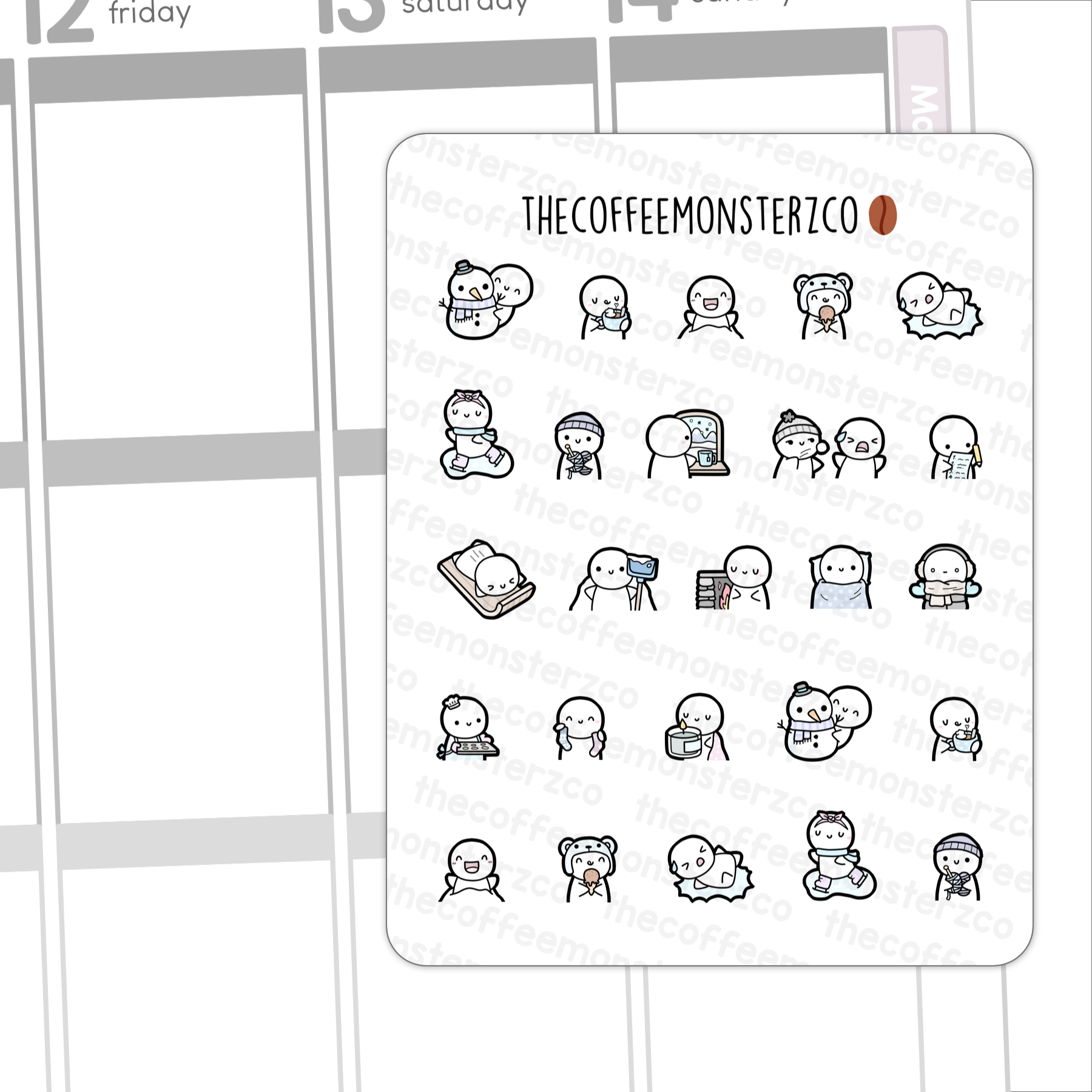 Winter Emotis Variety Sheet
